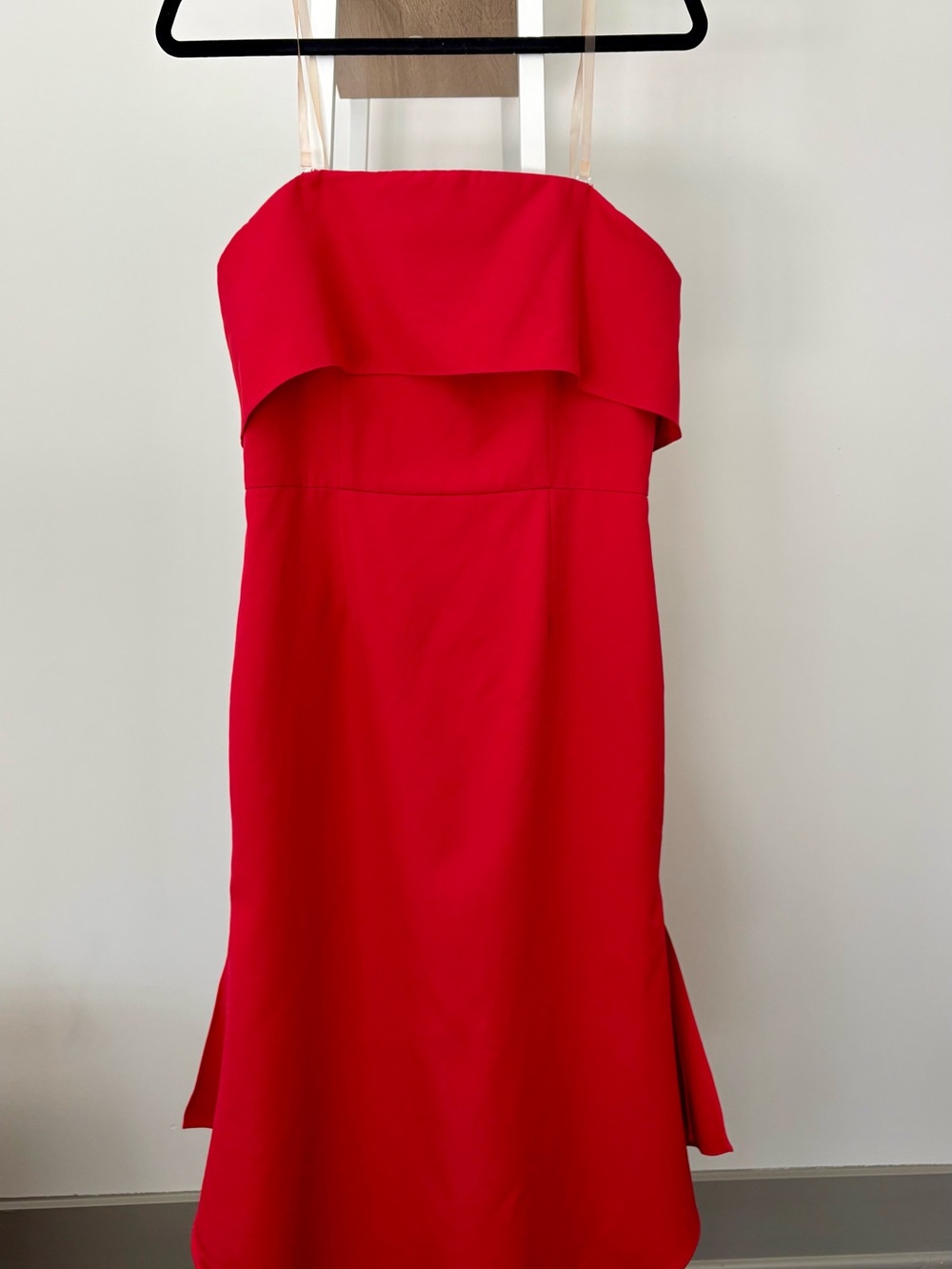 Chelsea28 Red Strapless Midi Dress
